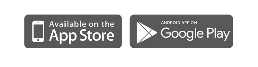 App Store icon, Google Play icon